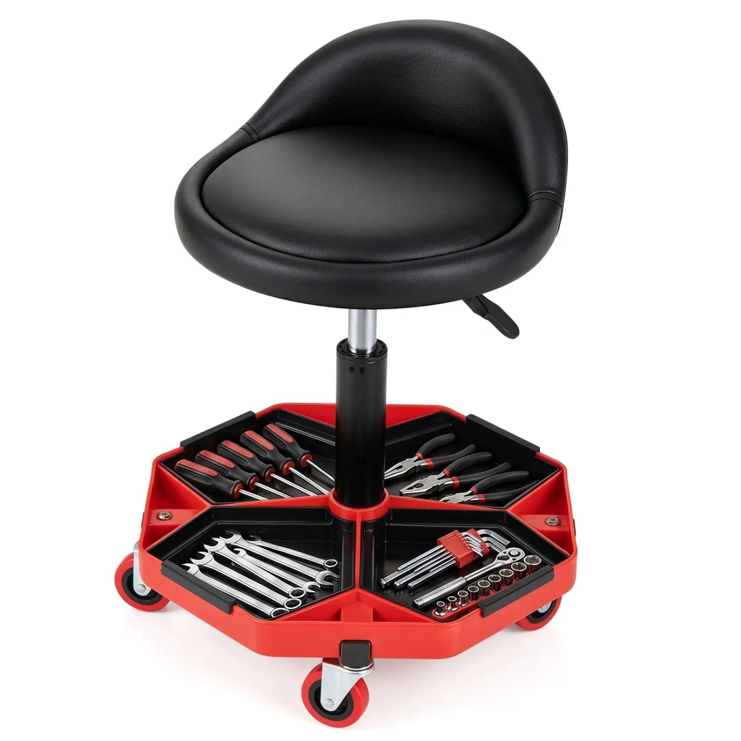 Adjustable Rolling Mechanic Seat with Storage Tray by DirectDeals
