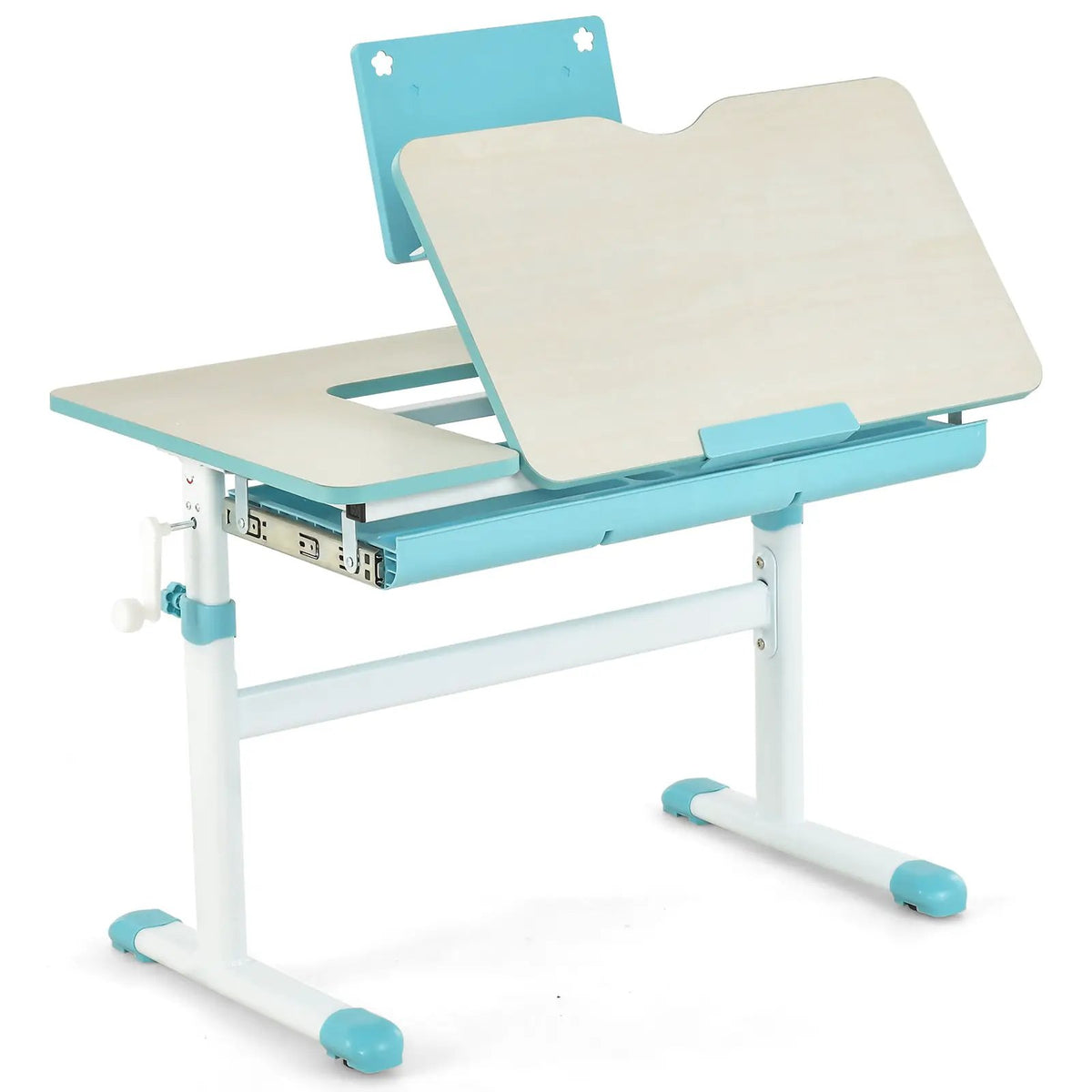 Height-Adjustable Kids Desk with Tilt Desktop and Book Stand by DirectDeals