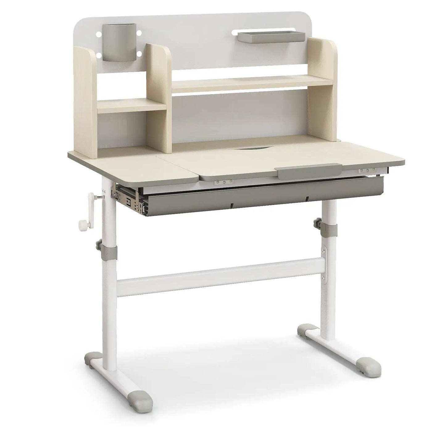 Height Adjustable Kids Study Desk with Tilt Desktop for 3-12 Years Old by DirectDeals