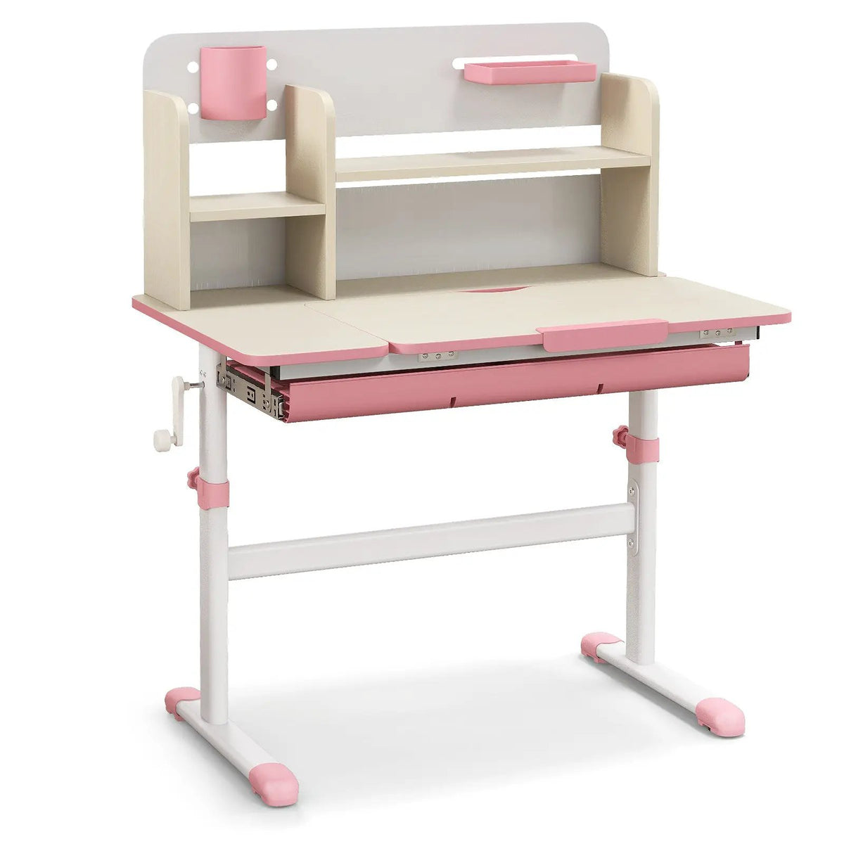 Height Adjustable Kids Study Desk with Tilt Desktop for 3-12 Years Old by DirectDeals