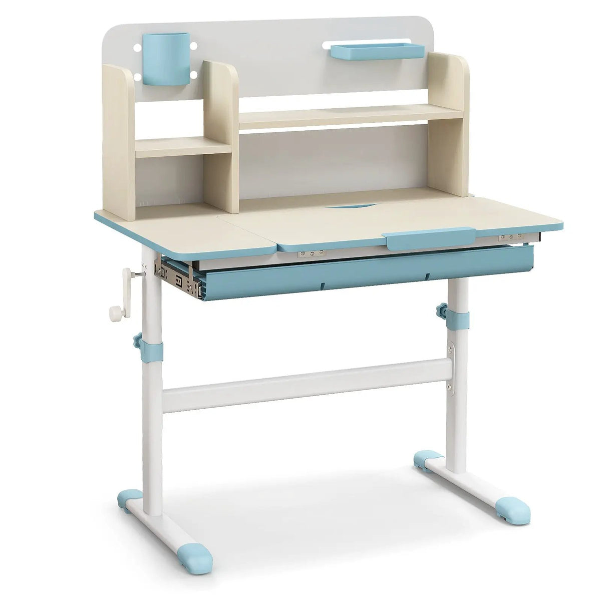 Height Adjustable Kids Study Desk with Tilt Desktop for 3-12 Years Old by DirectDeals