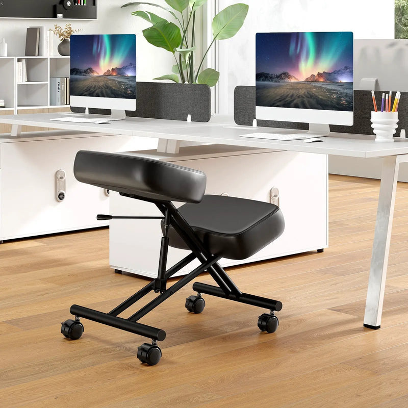 Height Adjustable Kneeling Chair Posture Correction Stool by DirectDeals