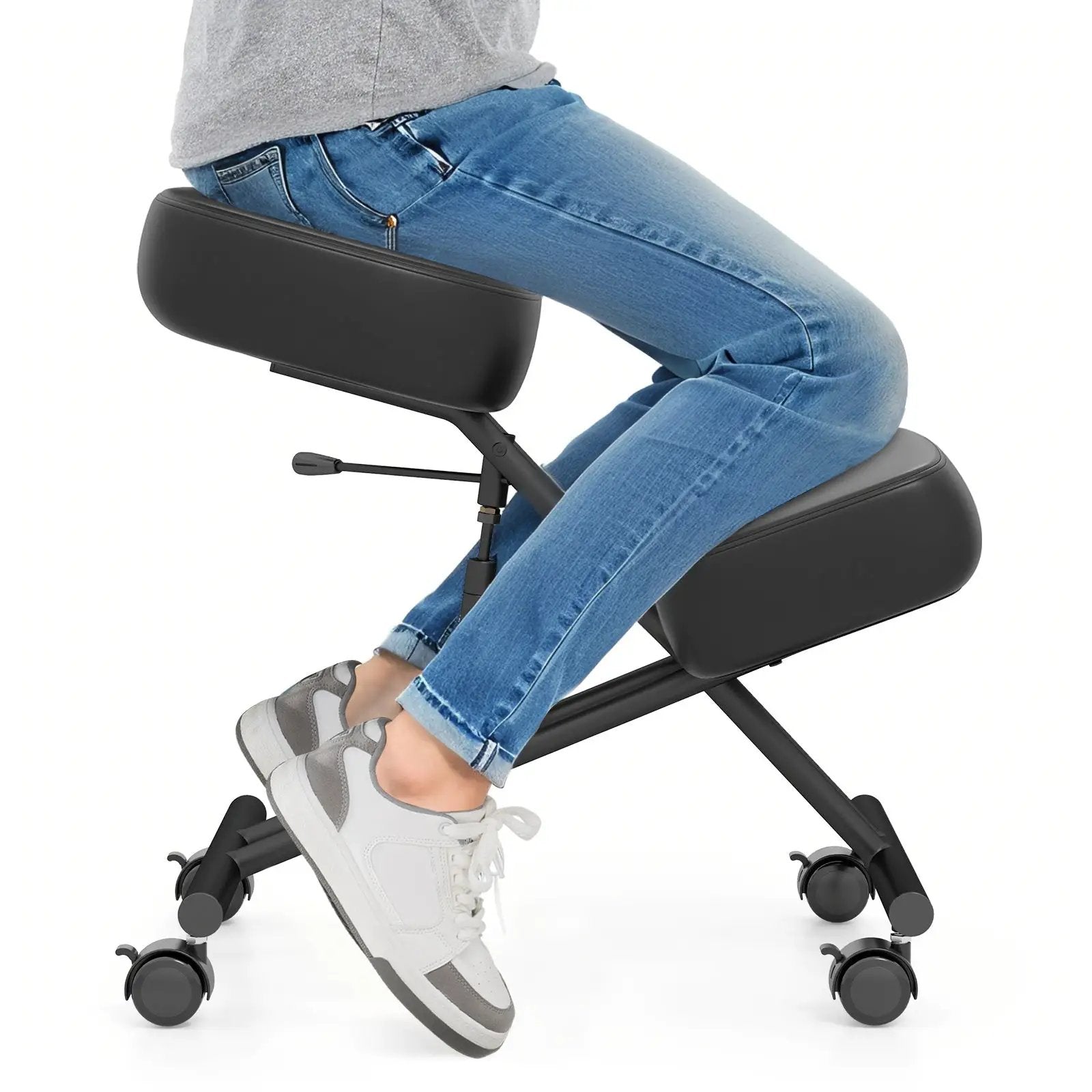 Height Adjustable Kneeling Chair Posture Correction Stool by DirectDeals