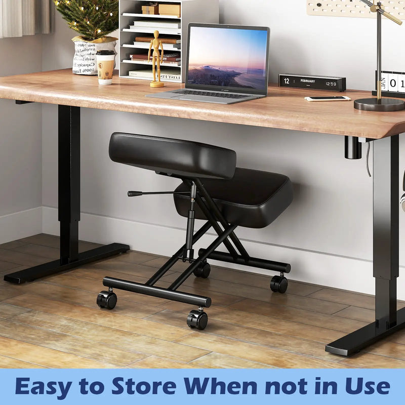 Height Adjustable Kneeling Chair Posture Correction Stool by DirectDeals