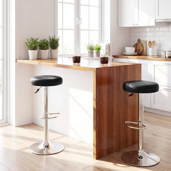Adjustable Swivel Bar Stool with Footrest, 400 lbs Capacity, photo 2 of 24