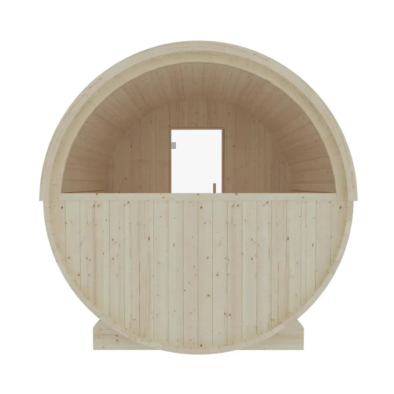 Helsinki Finnish Barrel Sauna with Terrace and WiFi Heater - Finnish Sauna Builders by Finnish Sauna Builders