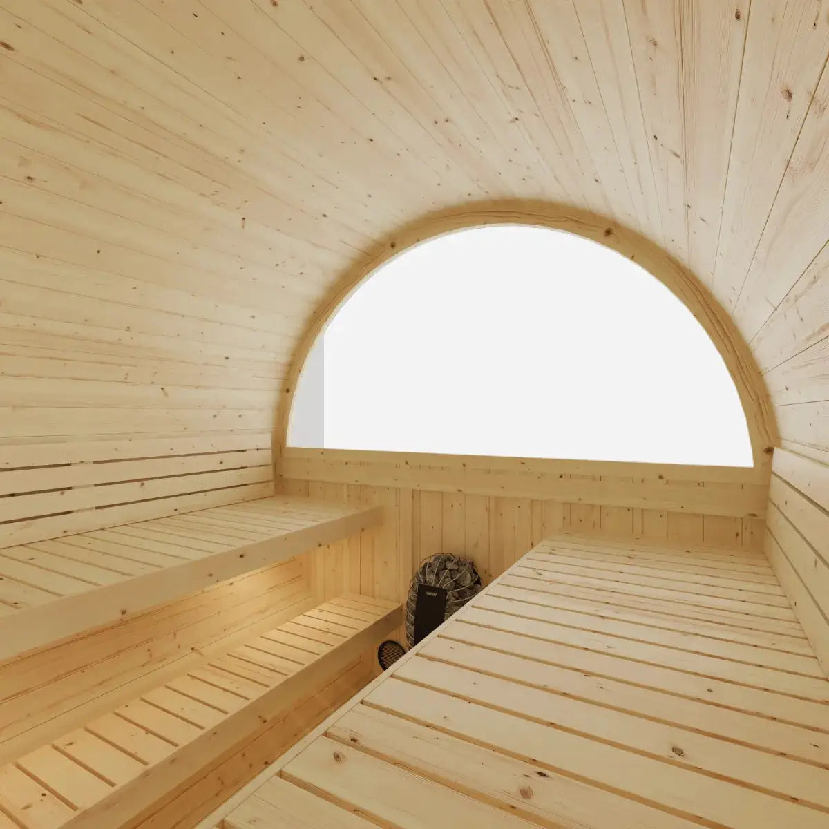 Helsinki Finnish Barrel Sauna with Terrace and WiFi Heater - Finnish Sauna Builders by Finnish Sauna Builders