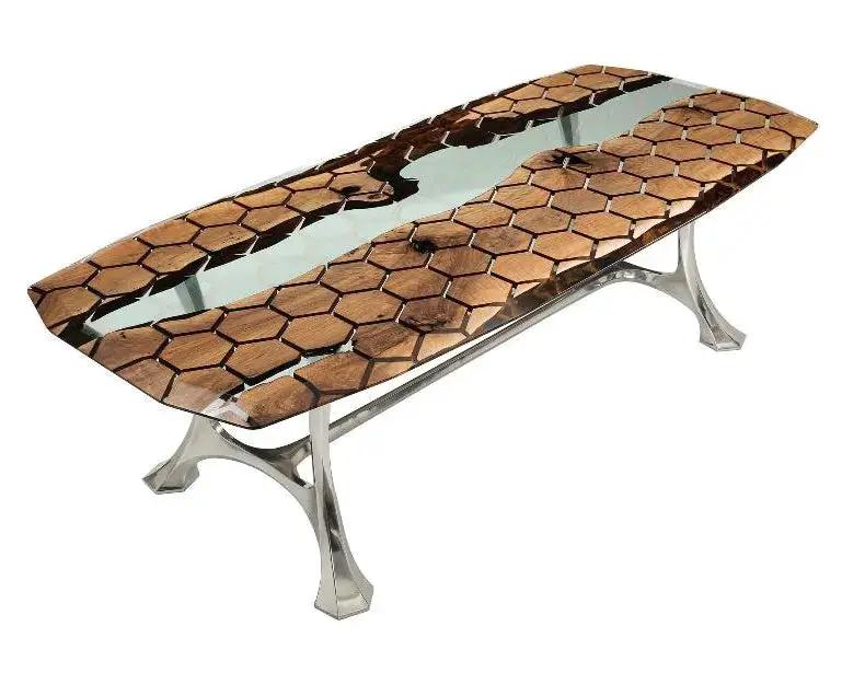 Hexagon Resin Dining Table by Gizz