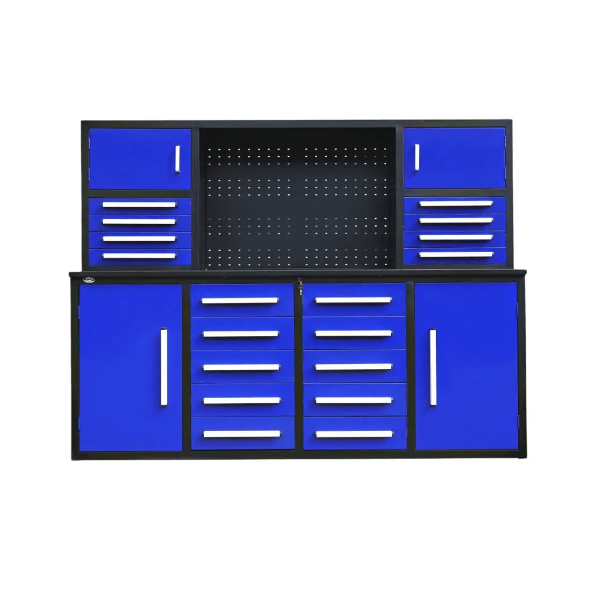 7 ft Garage Workbench Cabinet (18 Drawers & 4 Cabinets & Pegboard) by Chery Industrial