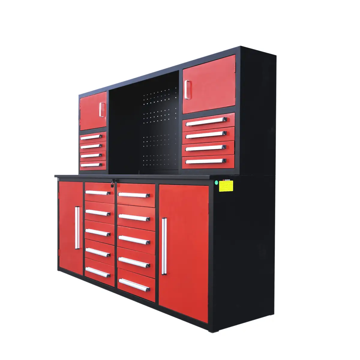 7 ft Garage Workbench Cabinet (18 Drawers & 4 Cabinets & Pegboard) by Chery Industrial