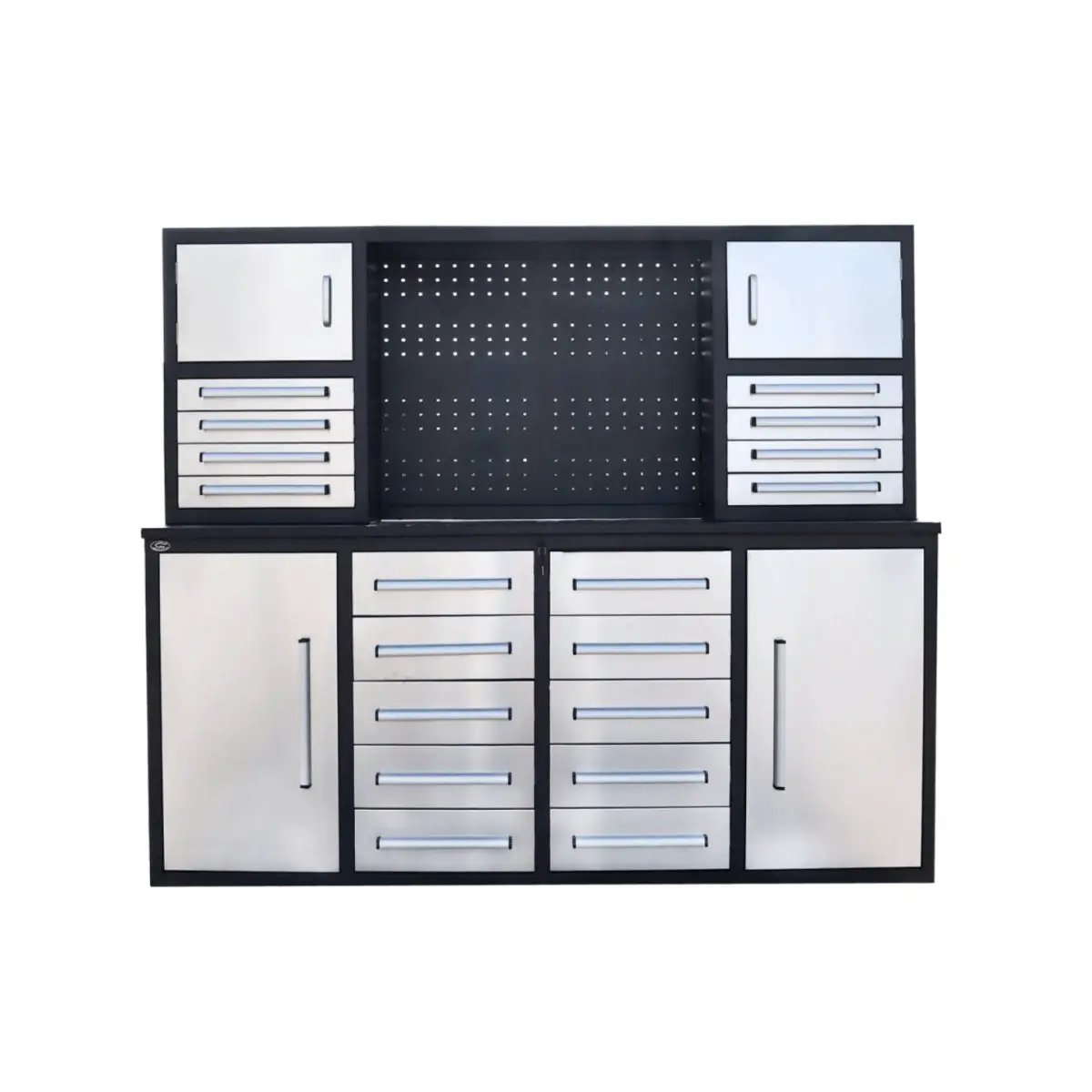 7 ft Garage Workbench Cabinet (18 Drawers & 4 Cabinets & Pegboard) by Chery Industrial