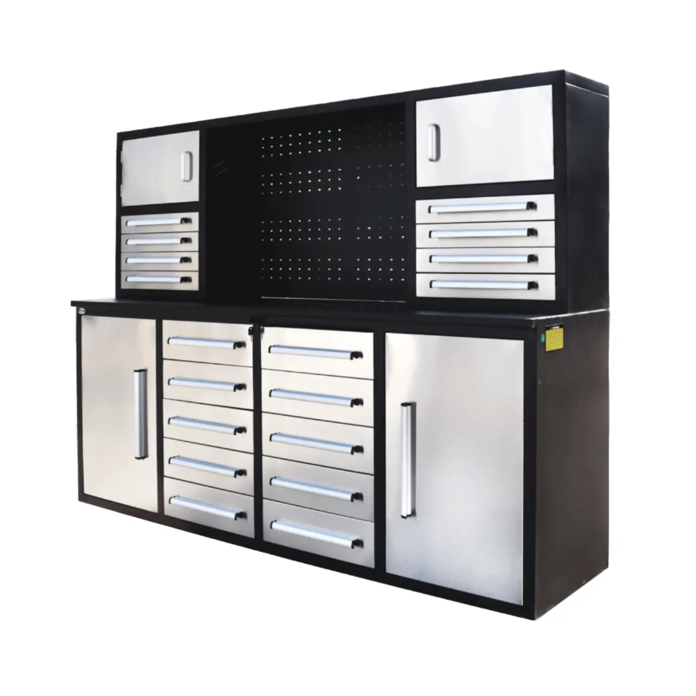 7 ft Garage Workbench Cabinet (18 Drawers & 4 Cabinets & Pegboard) by Chery Industrial