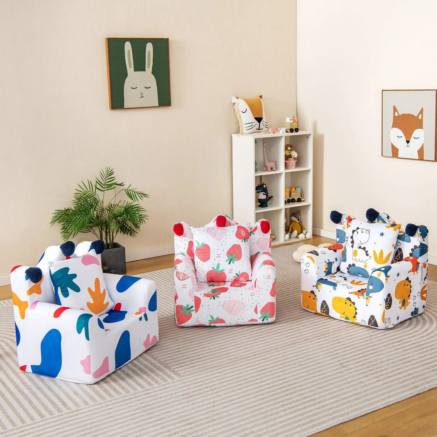 High-density Padding Kids Sofa with Armrest and Extra Pilow by DirectDeals