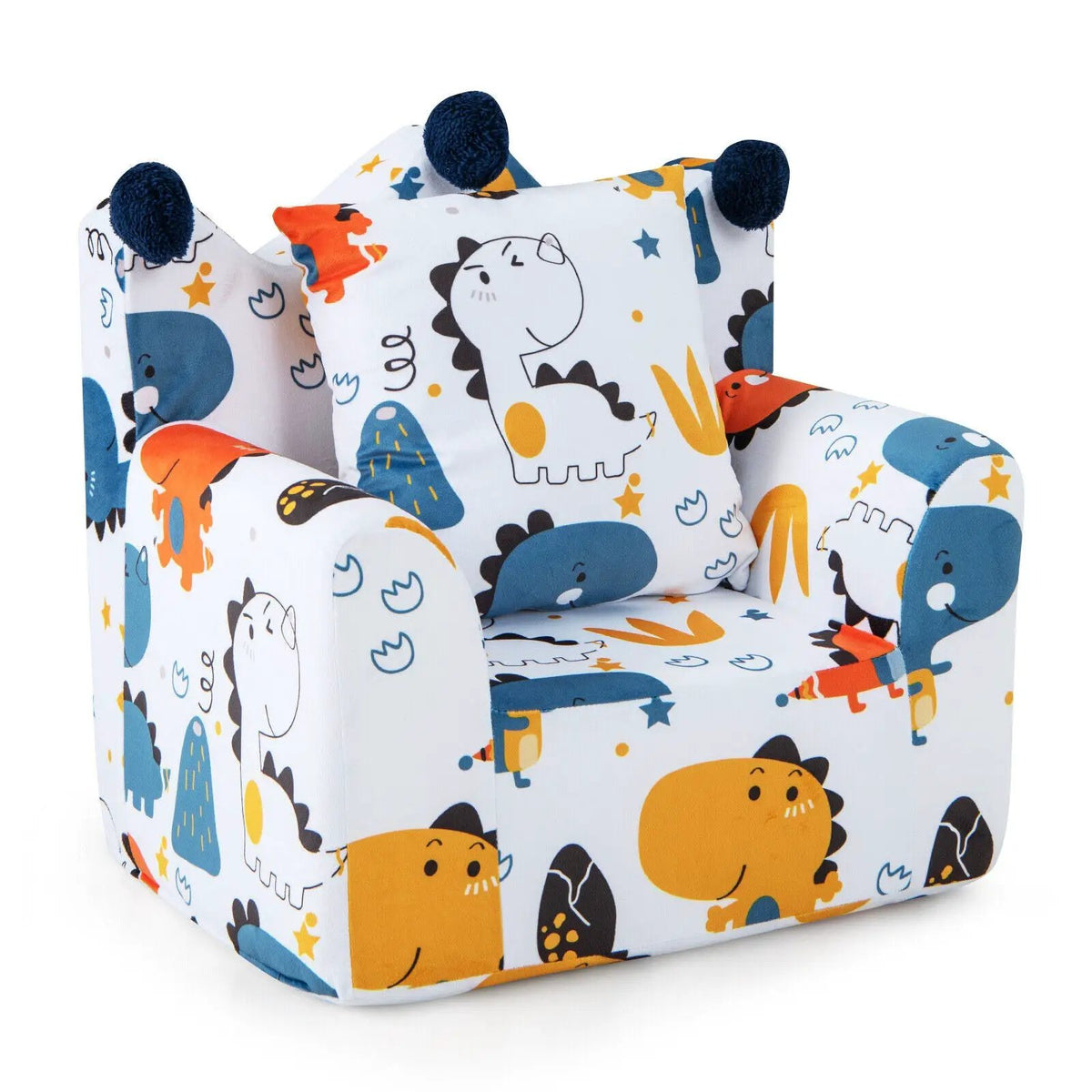 High-density Padding Kids Sofa with Armrest and Extra Pilow by DirectDeals