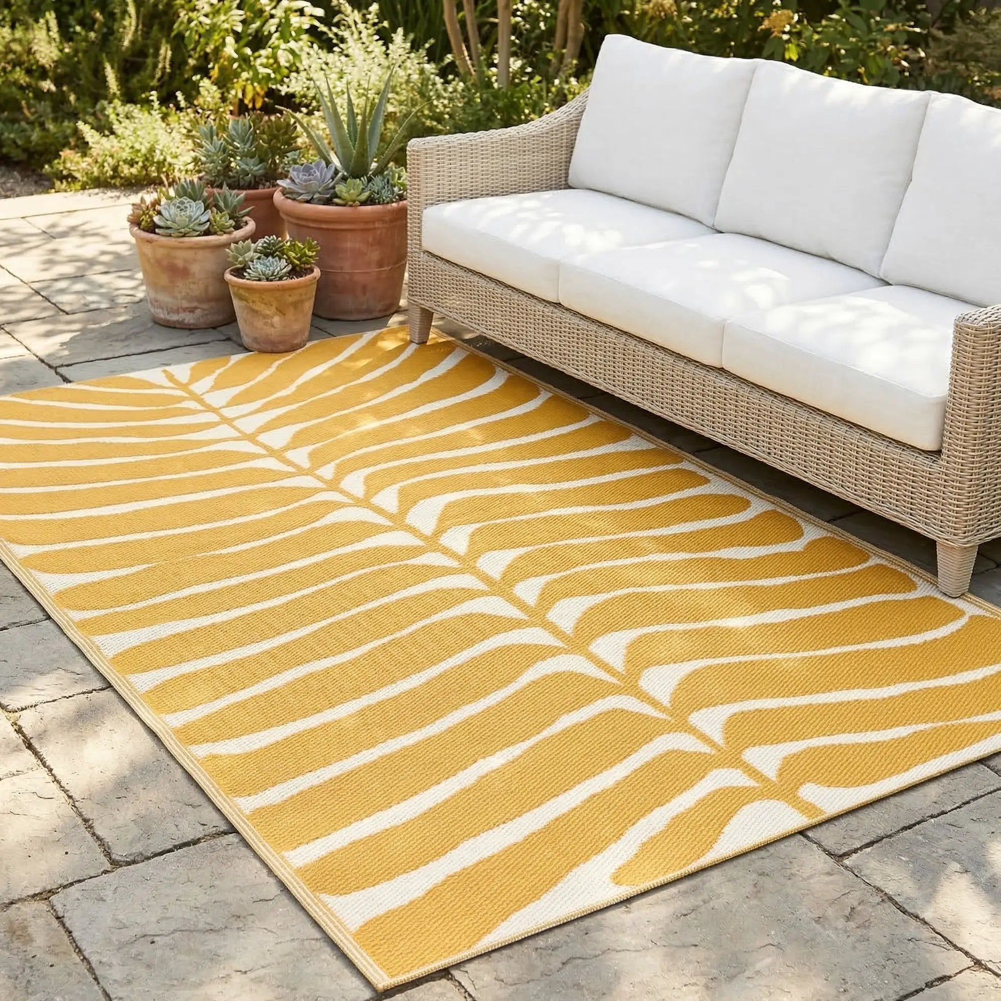 Hilo - Honey Outdoor Rug for Patio by Fab Habitat