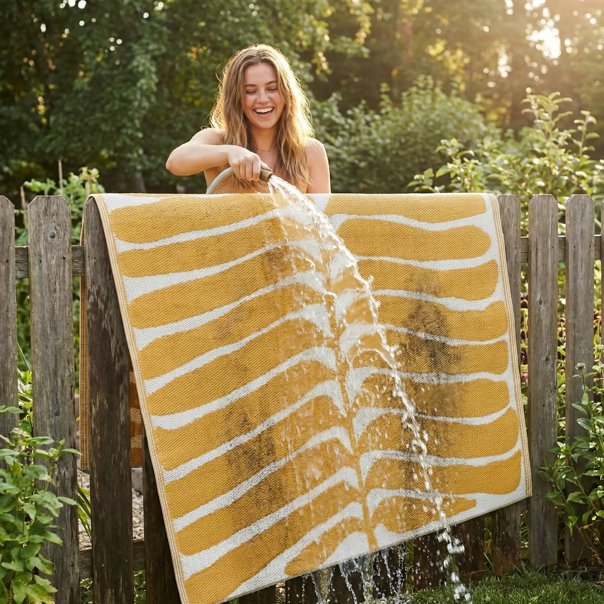 Hilo - Honey Outdoor Rug for Patio by Fab Habitat