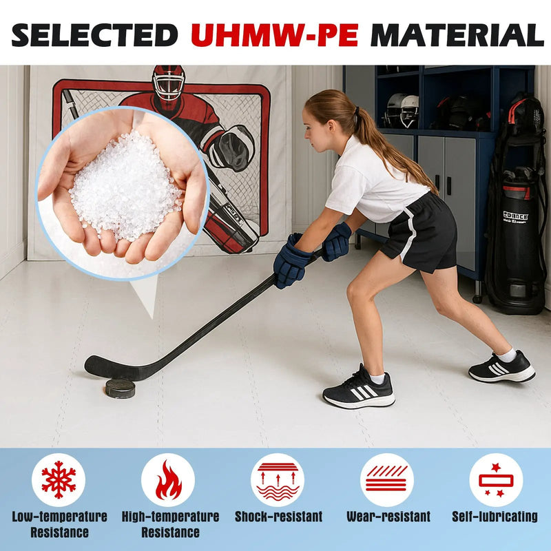 Hockey Flooring Tiles for Training Dryland Synthetic Ice Tiles Hockey Shooting Equipment by DirectDeals
