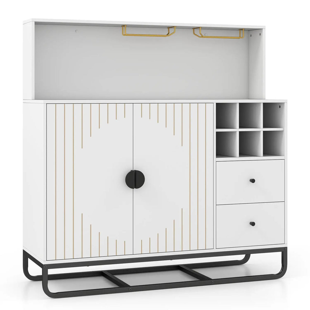 Bar Cabinet with Wine Rack and Glass Holder - 47" Wide by DirectDeals