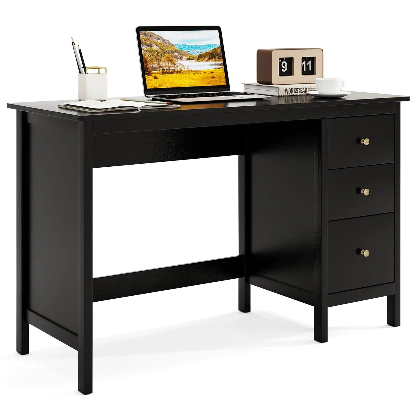 3-Drawer Home Office Study Computer Desk with Spacious Desktop by DirectDeals