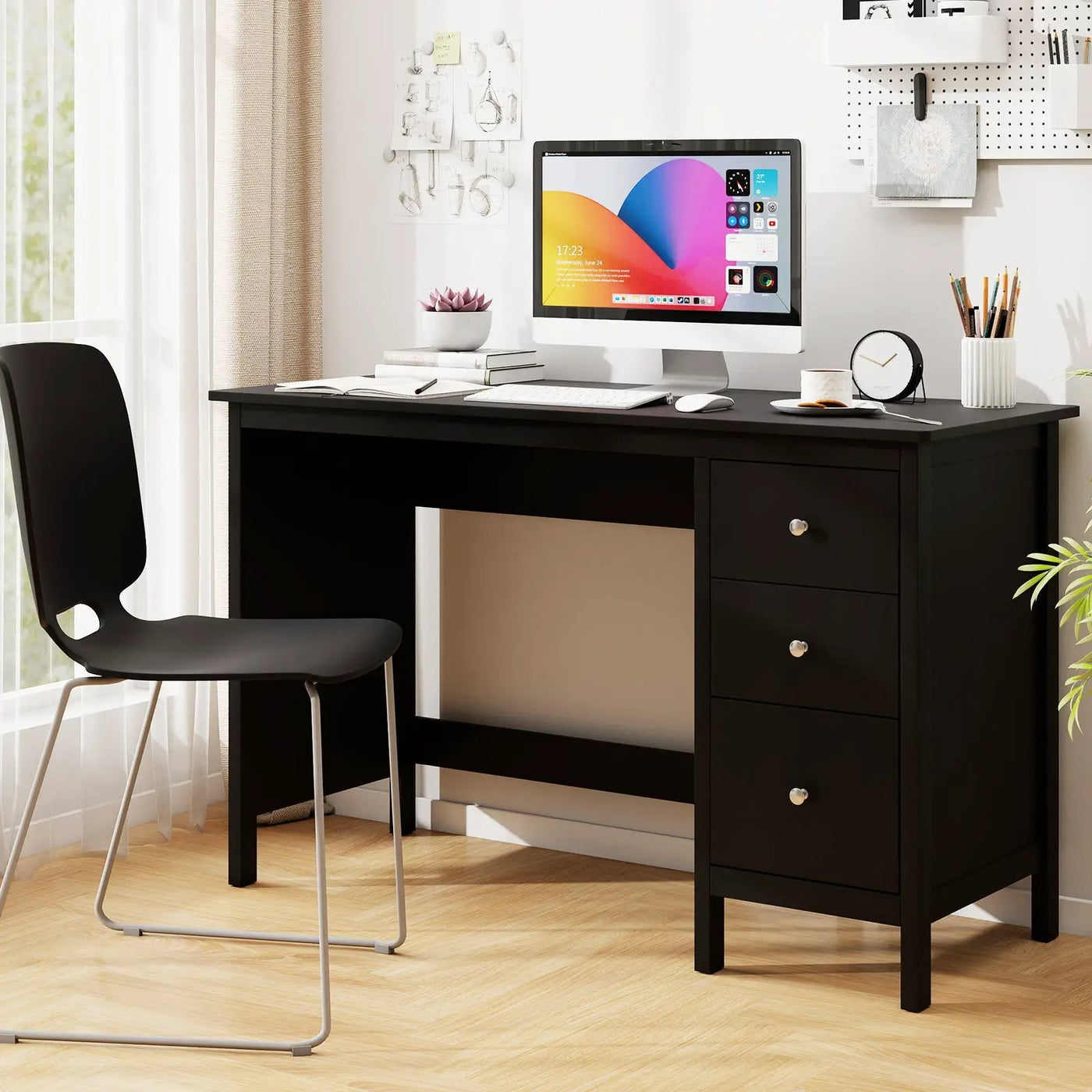 3-Drawer Home Office Study Computer Desk with Spacious Desktop by DirectDeals