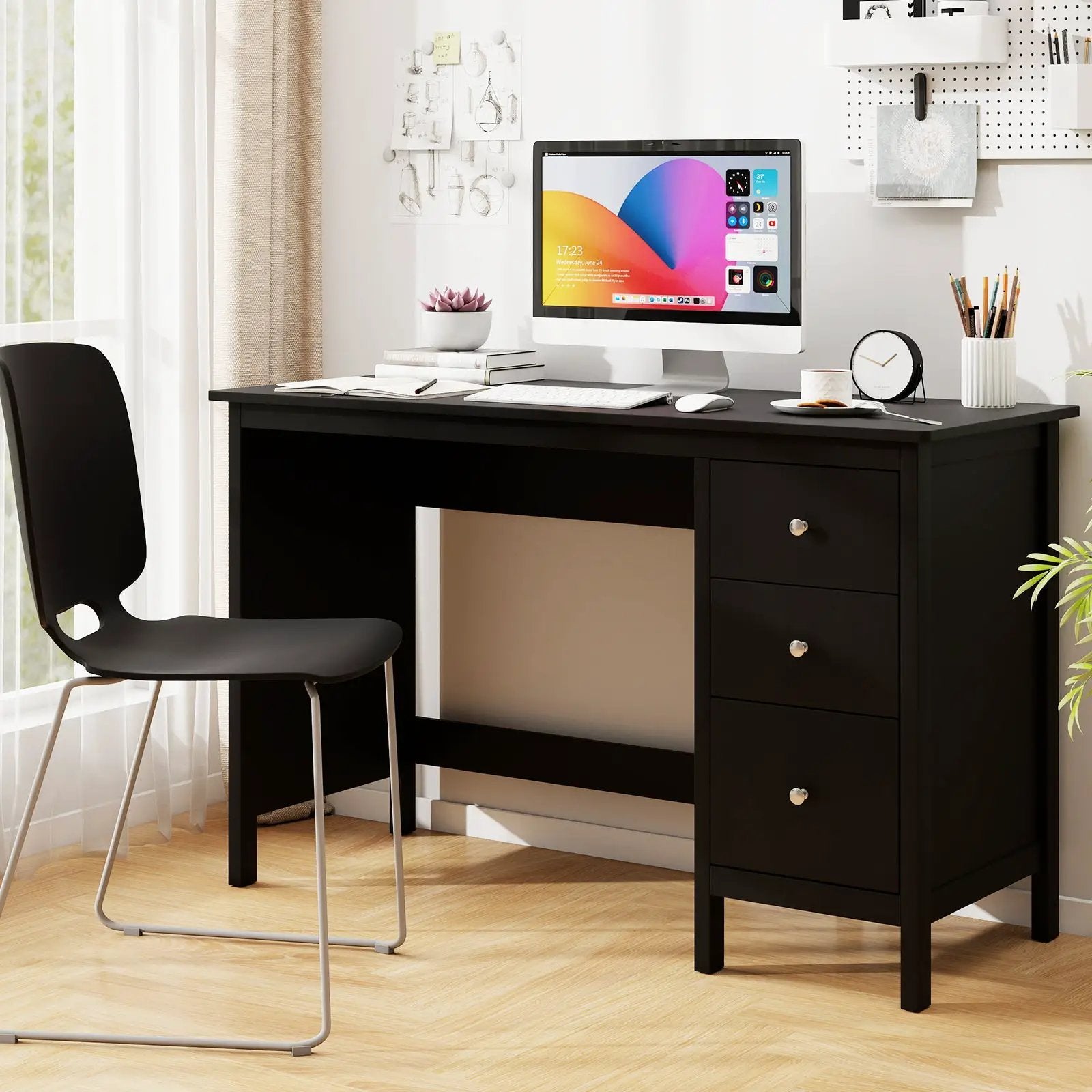 3-Drawer Home Office Study Computer Desk with Spacious Desktop by DirectDeals