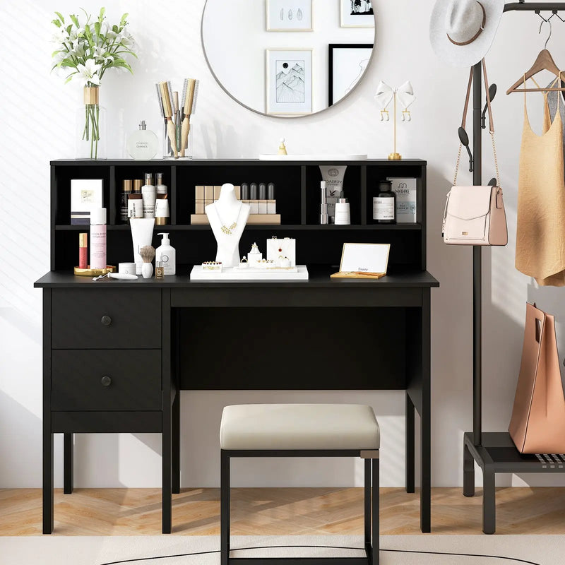 48 Inch Computer Desk with Drawers Power Outlets by DirectDeals