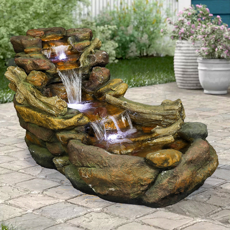Resin Driftwood Creek Horizontal Outdoor Fountain 39 in, photo 4 of 11