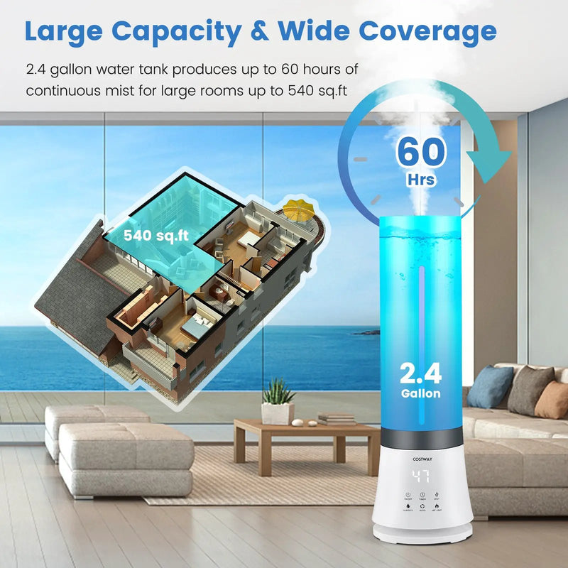 5.5L Cool Mist Humidifiers with Remote Control and 12 Hours Timer by DirectDeals