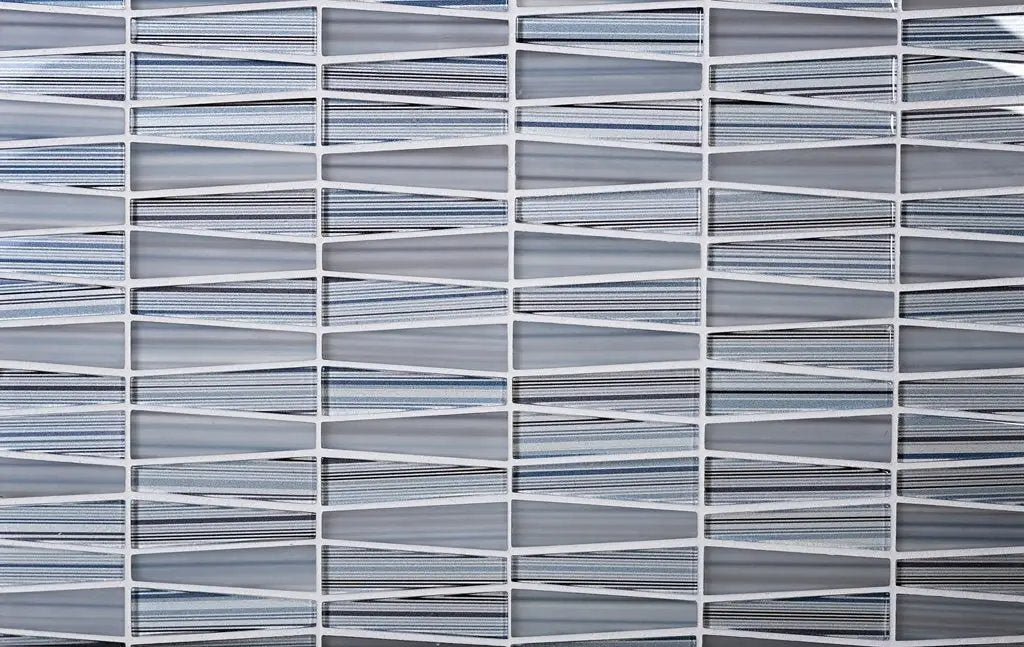 Blue 12x13 Glossy Matte Trapezium Glass Mosaic Tile (5 pack, 5.38 sq ft/case) by Apollo Tile