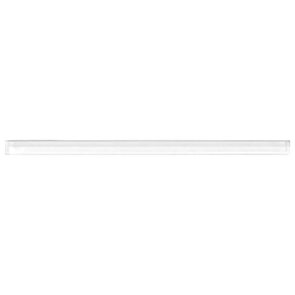 White 0.5x12 Glossy Glass Flat Pencil Tile Trim (10 pack, 0.5 sq ft/case) by Apollo Tile