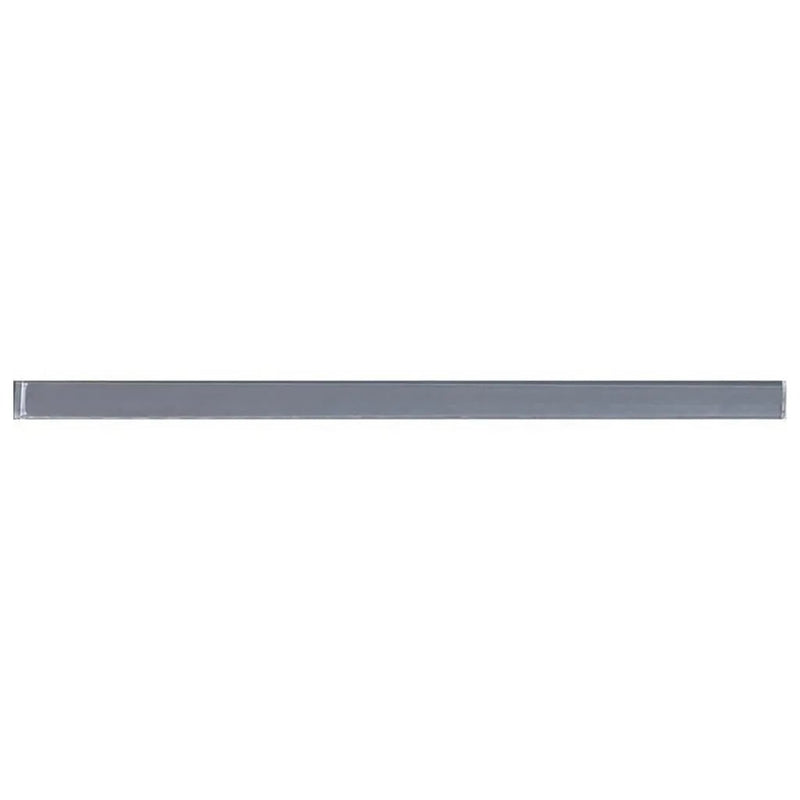 Flint Gray 0.5x12 Glossy Glass Pencil Tile Trim (10 pack, 0.5 sq ft/case) by Apollo Tile