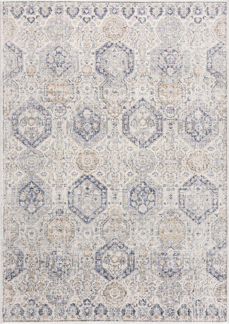 Parkerfield Cream & Blue Area Rug by Boutique Rugs