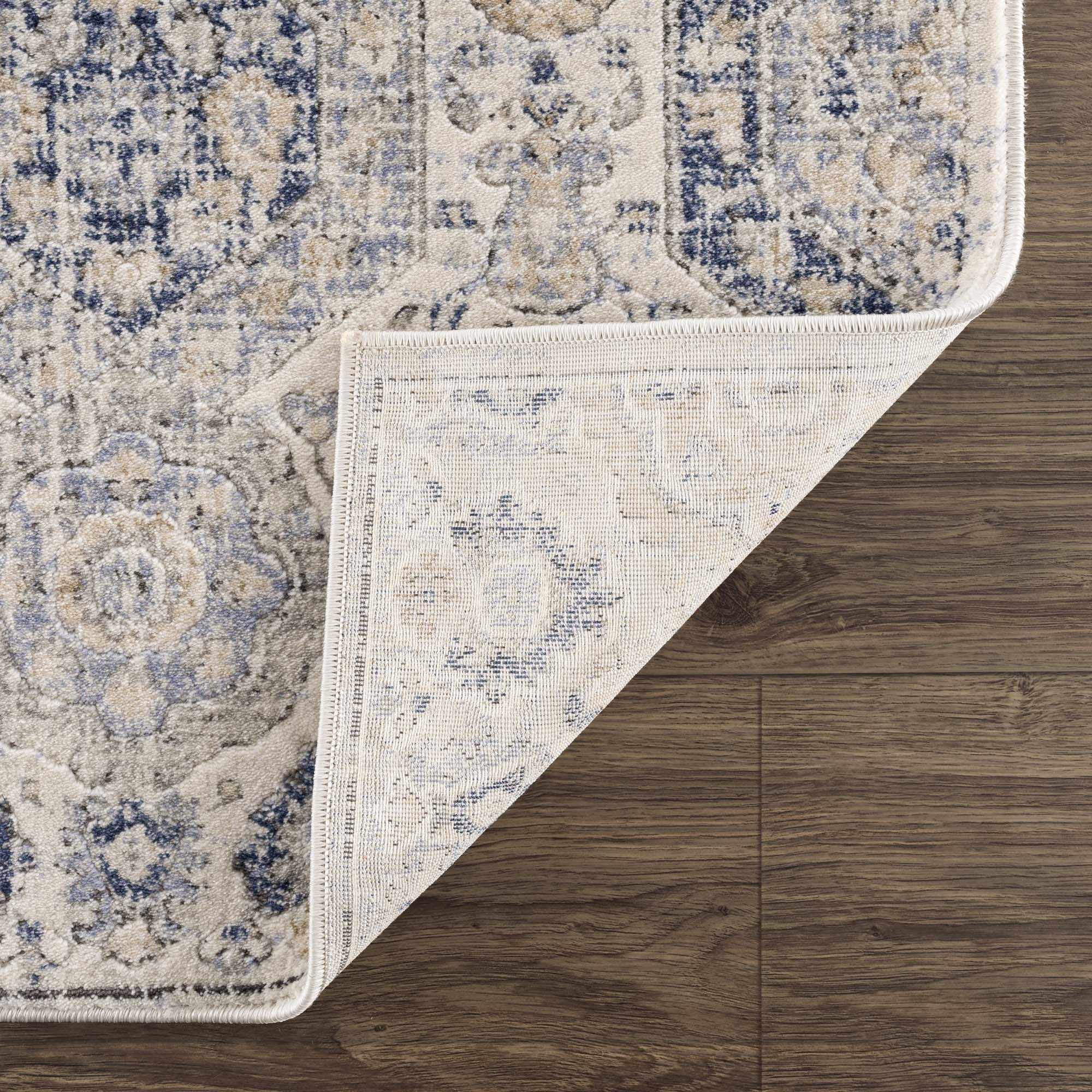 Parkerfield Cream & Blue Area Rug by Boutique Rugs