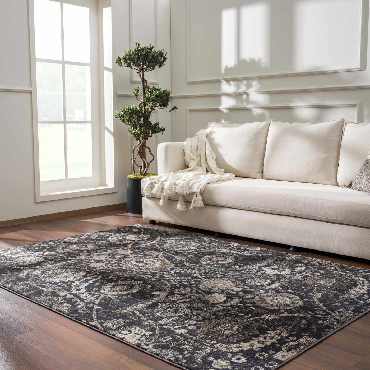 Georgiana Charcoal Area Rug by Boutique Rugs