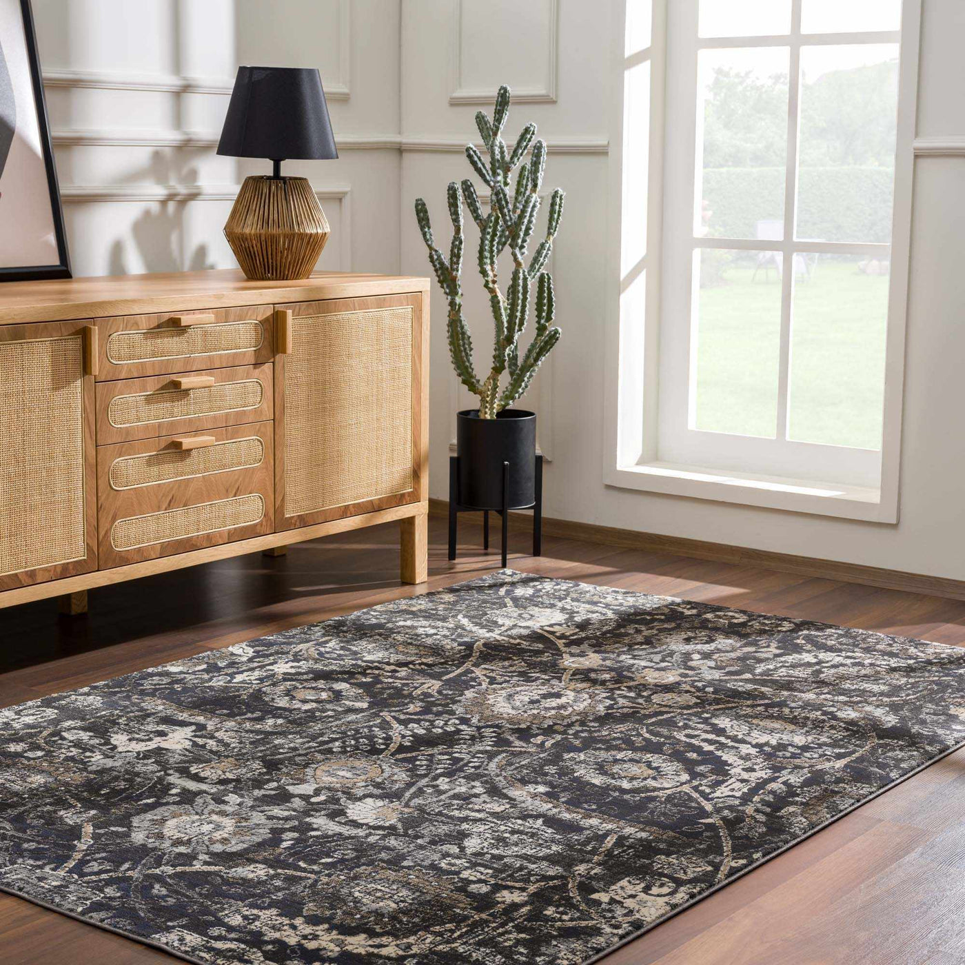 Georgiana Charcoal Area Rug by Boutique Rugs