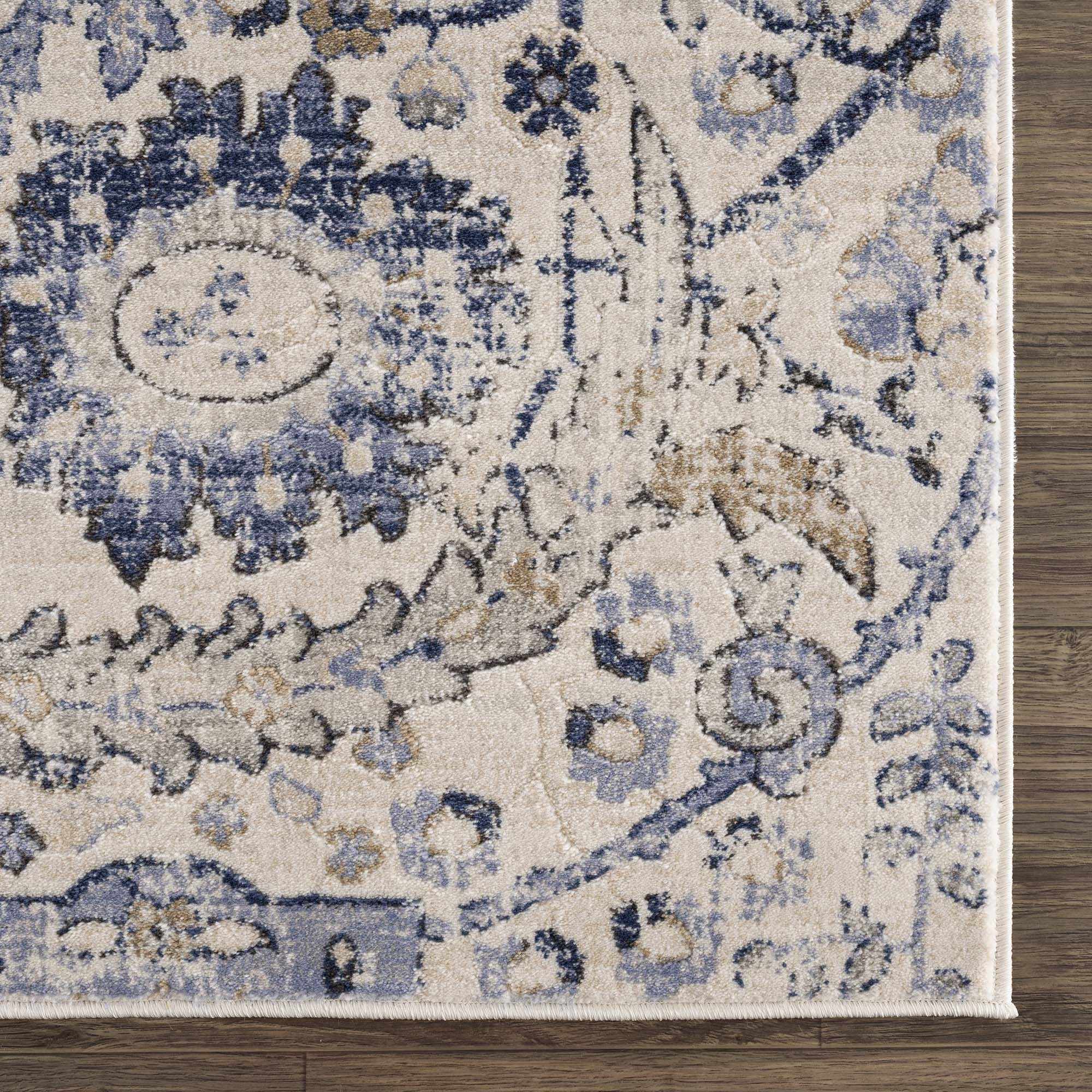 Georgiana Blue & Beige Oushak Rug by Boutique Rugs