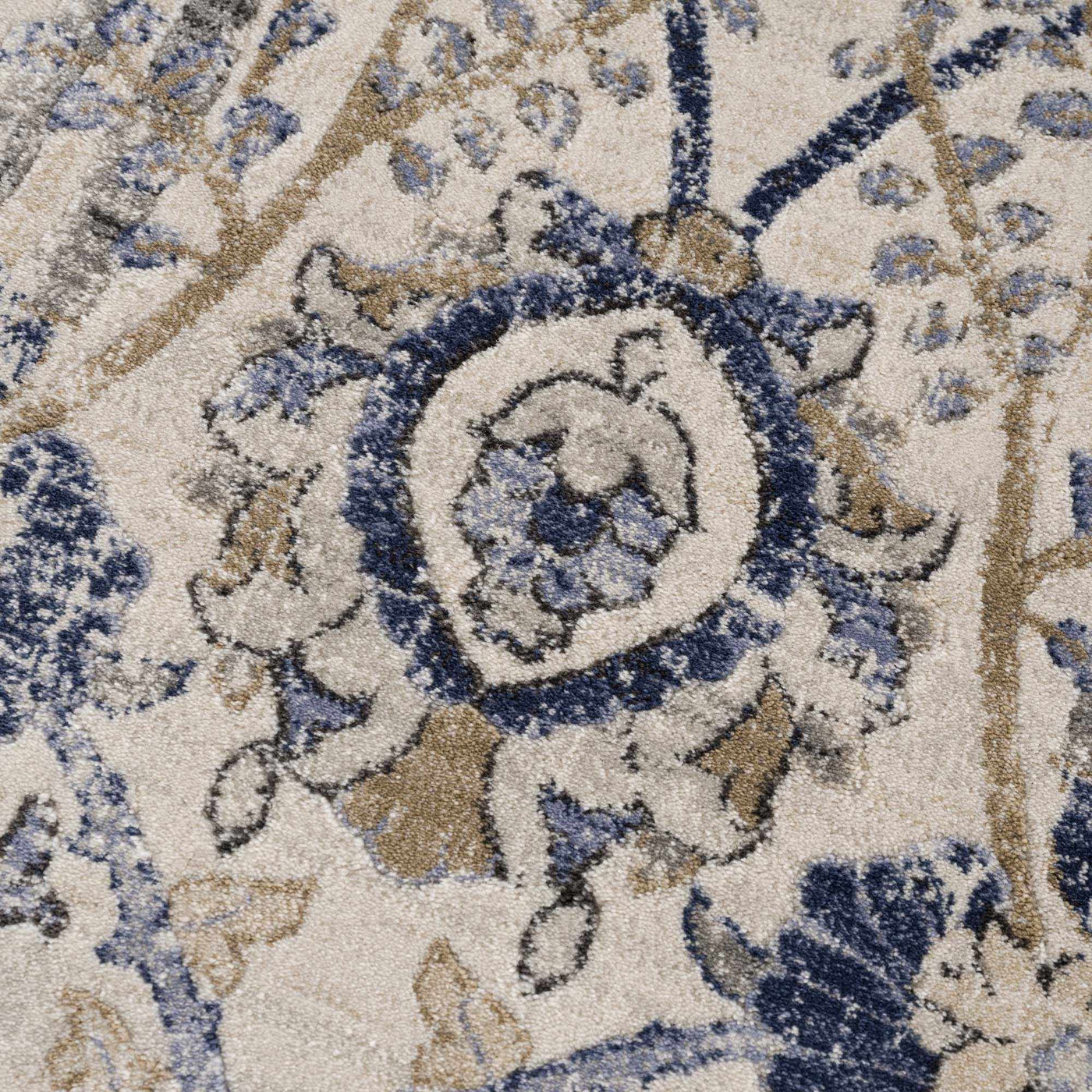 Georgiana Blue & Beige Oushak Rug by Boutique Rugs