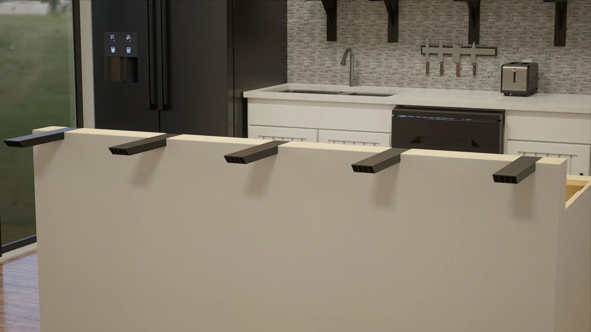 Industrial 1 inch L Bracket Countertop Support® by The Original Granite Bracket