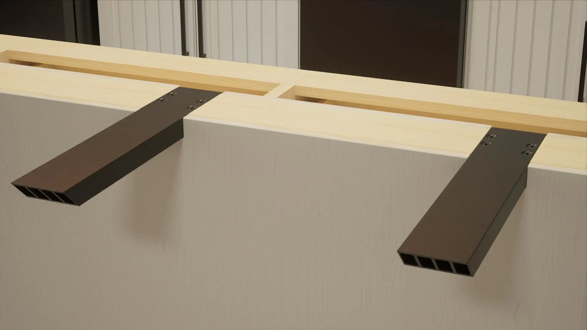 Industrial 1 inch L Bracket Countertop Support® by The Original Granite Bracket