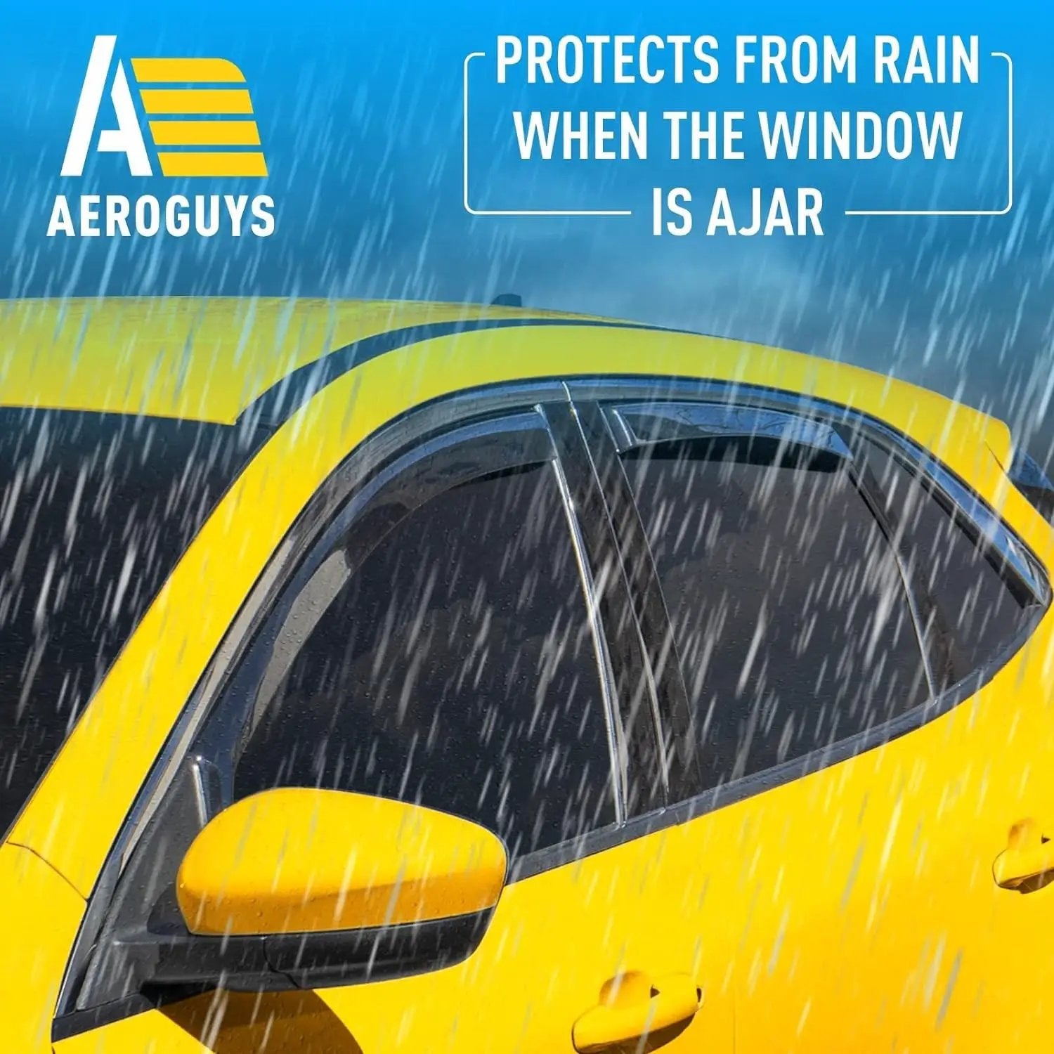 AEROGUYS 4.4★★★★ Extra Durable Window Deflectors in-Channel Window Visors Rain Guards Fit for Ford Escape 2020-2024, Sun Visors, Wind Vent Visors, Window Vent Shades, Exterior Car Accessories - 4 pcs. AG0038 by Selzalot