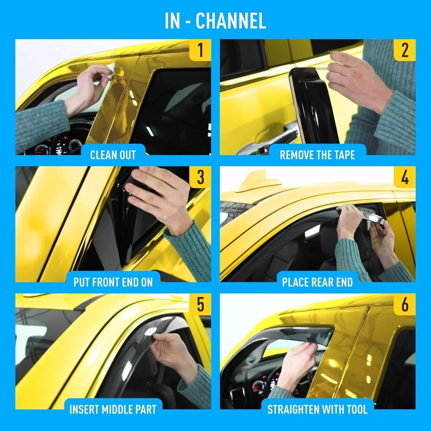 AEROGUYS 4.4★★★★ Extra Durable Window Deflectors in-Channel Window Visors Rain Guards Fit for Ford Escape 2020-2024, Sun Visors, Wind Vent Visors, Window Vent Shades, Exterior Car Accessories - 4 pcs. AG0038 by Selzalot