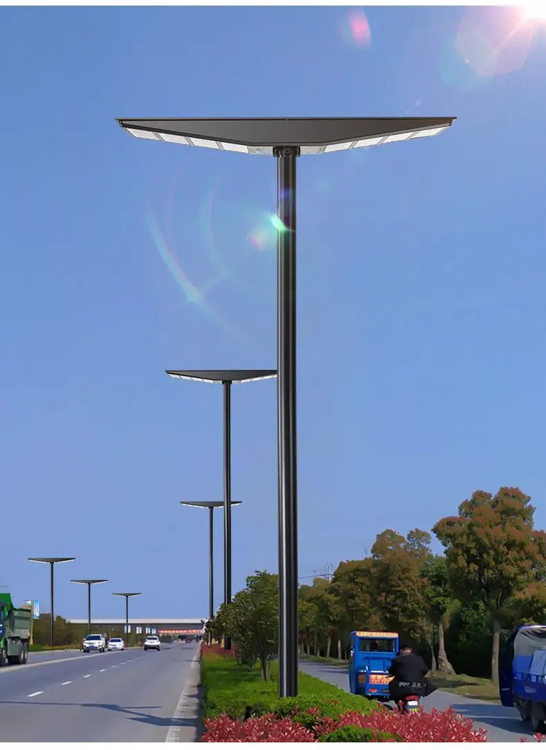 9000W All-in-One Double Side Solar Street Light Road Path Motion Sensor Parking a lot IP65 Waterproof by Outdoor Solar Outlet