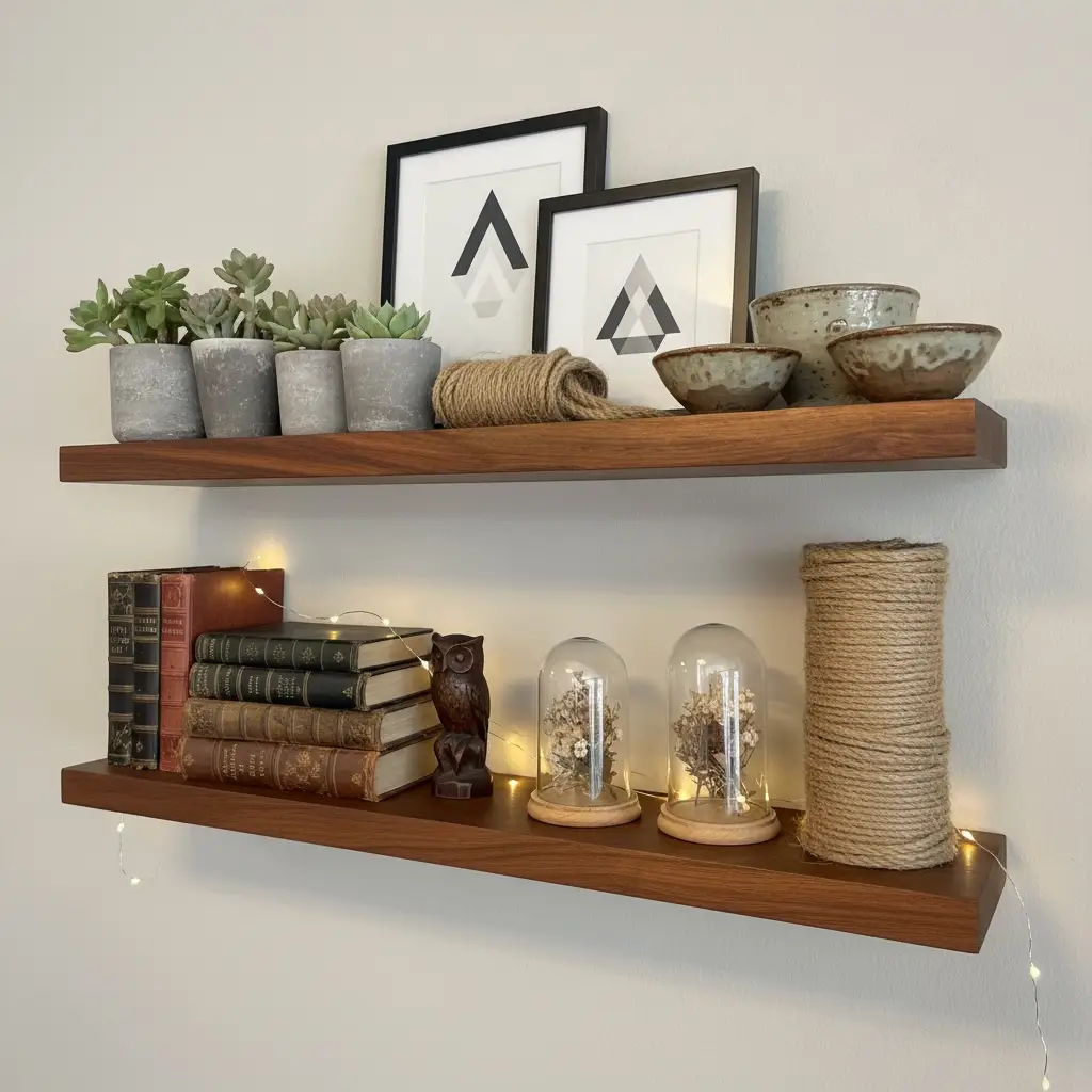 Walnut Floating Shelf - 1.75" Thick by Seeds & Sawdust