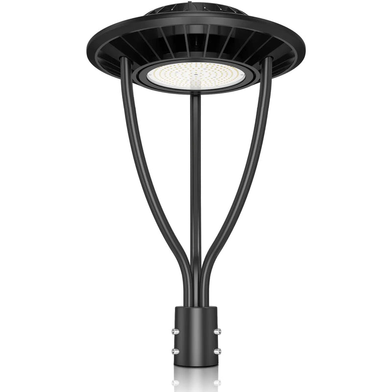150W Hard Wire LED Post Top UFO Light 21,000LM, ETL Listed LED Post Lights with Photocell 5000K, IP65 by Outdoor Solar Outlet