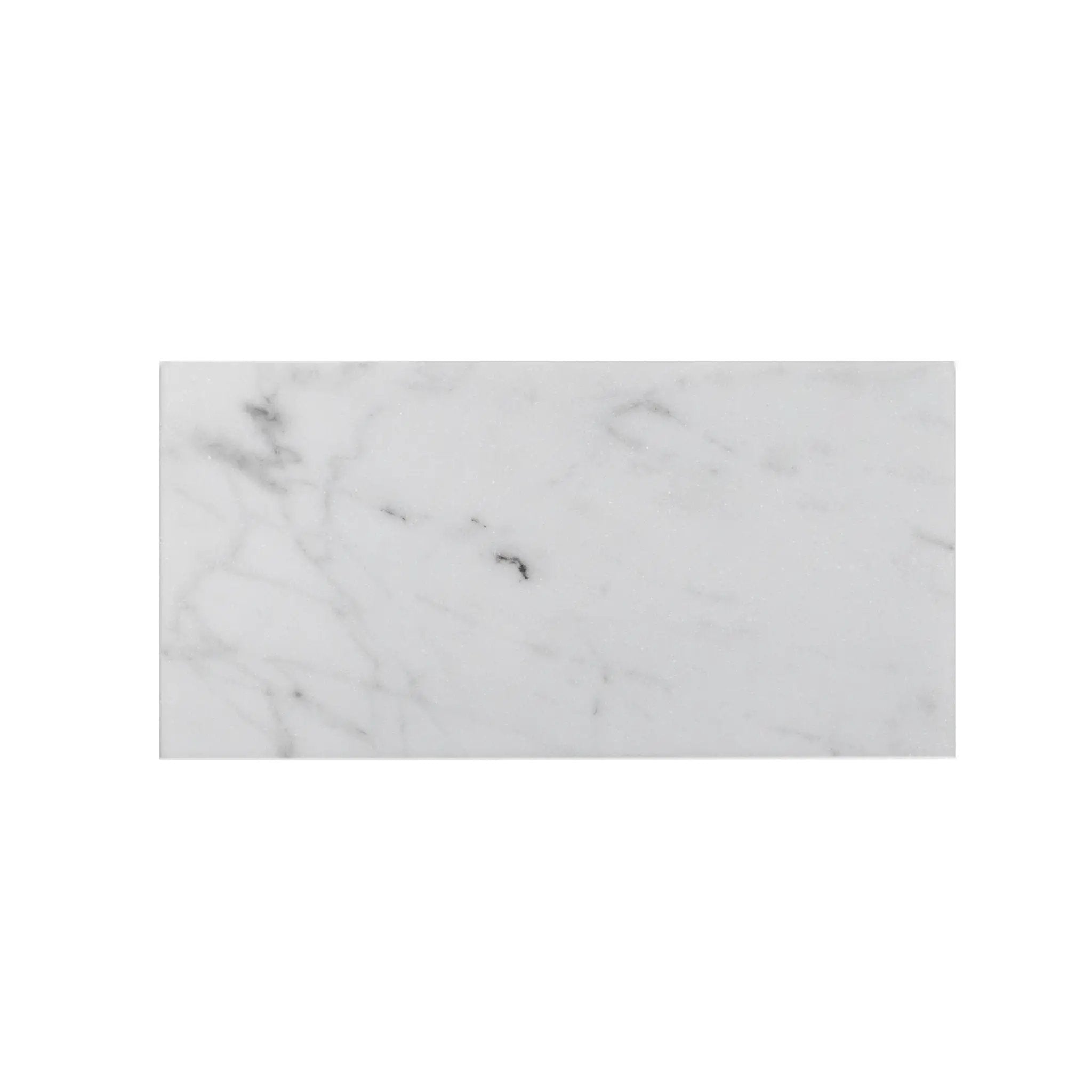 White 3x6 Honed Subway Bianco Carrara Marble Tile (40 pack, 5 sq ft/case) by Apollo Tile