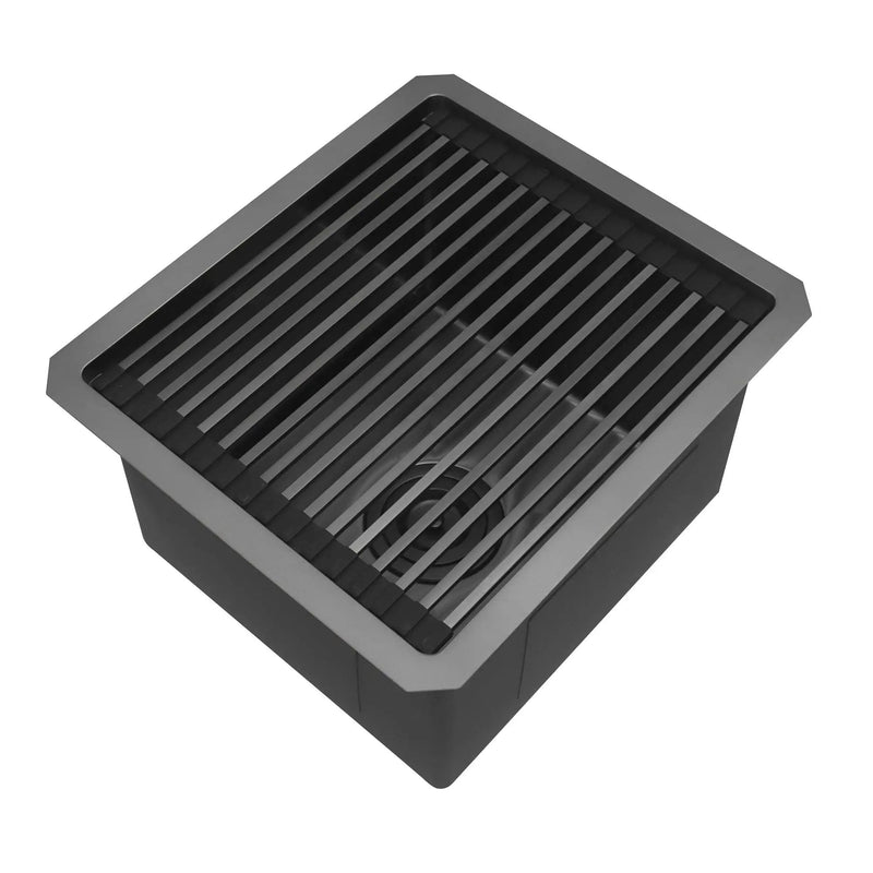 Zeek 15 x 17 Inch Gunmetal Undermount / Drop-In Workstation Sink for RV or Wet Bar 16G Stainless Steel ZW-B157 by ZEEK