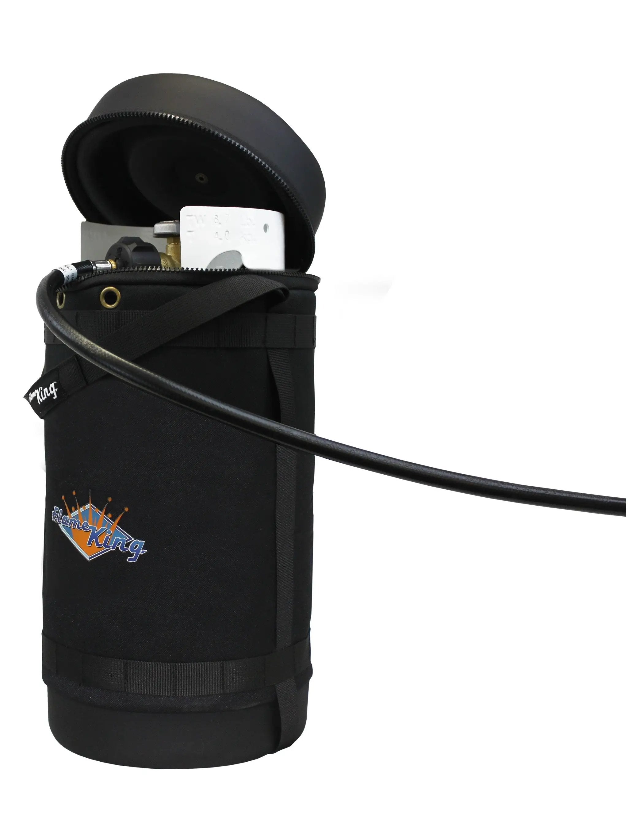 Flame King Propane Gas Hauler Kit 10lb Propane Tank, Adapter Hose and Insulated Protective Carry Case by Flame King Products