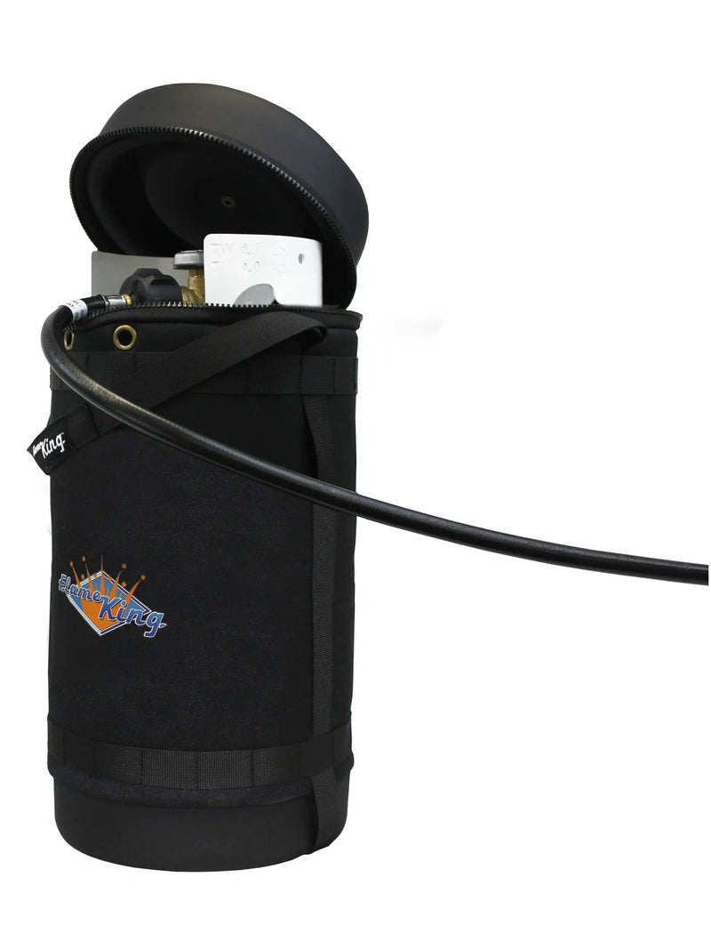Flame King Propane Gas Hauler Kit 10lb Propane Tank, Adapter Hose and Insulated Protective Carry Case by Flame King Products