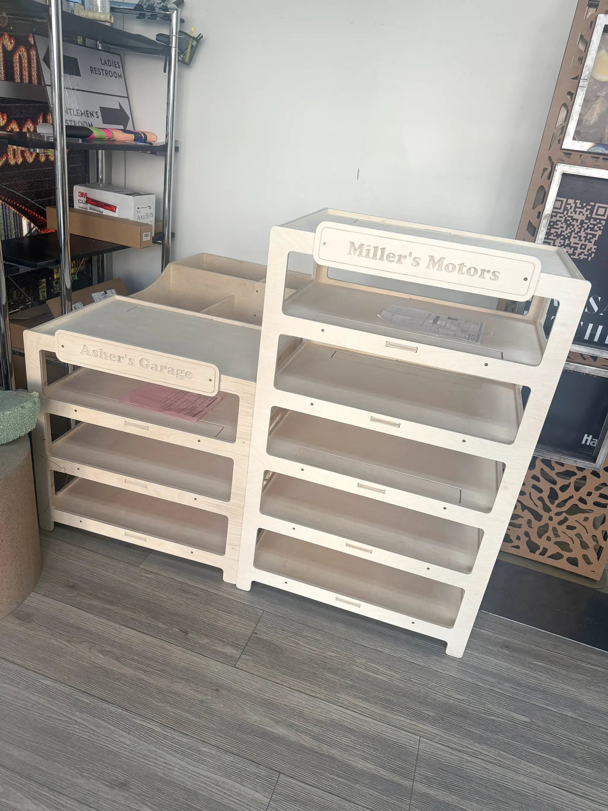 CADEN- Toy Car Ramp + Storage by Bush Acres