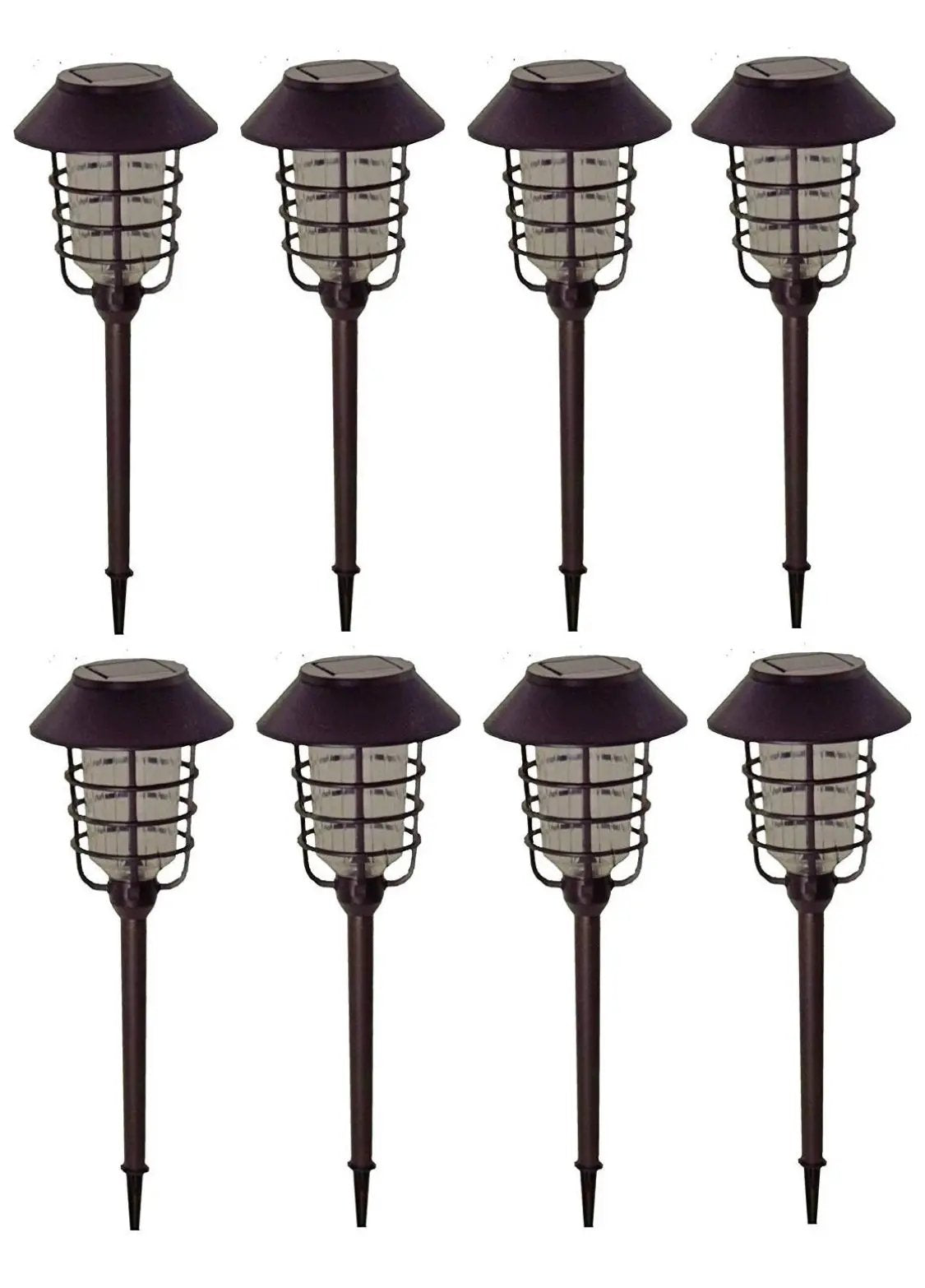 Energizer [Smartyard] LED 8 Piece Large Solar Pathway Lights Aluminum with glass-10 LM by Outdoor Solar Outlet